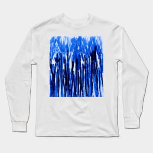 Abstract blue Long Sleeve T-Shirt